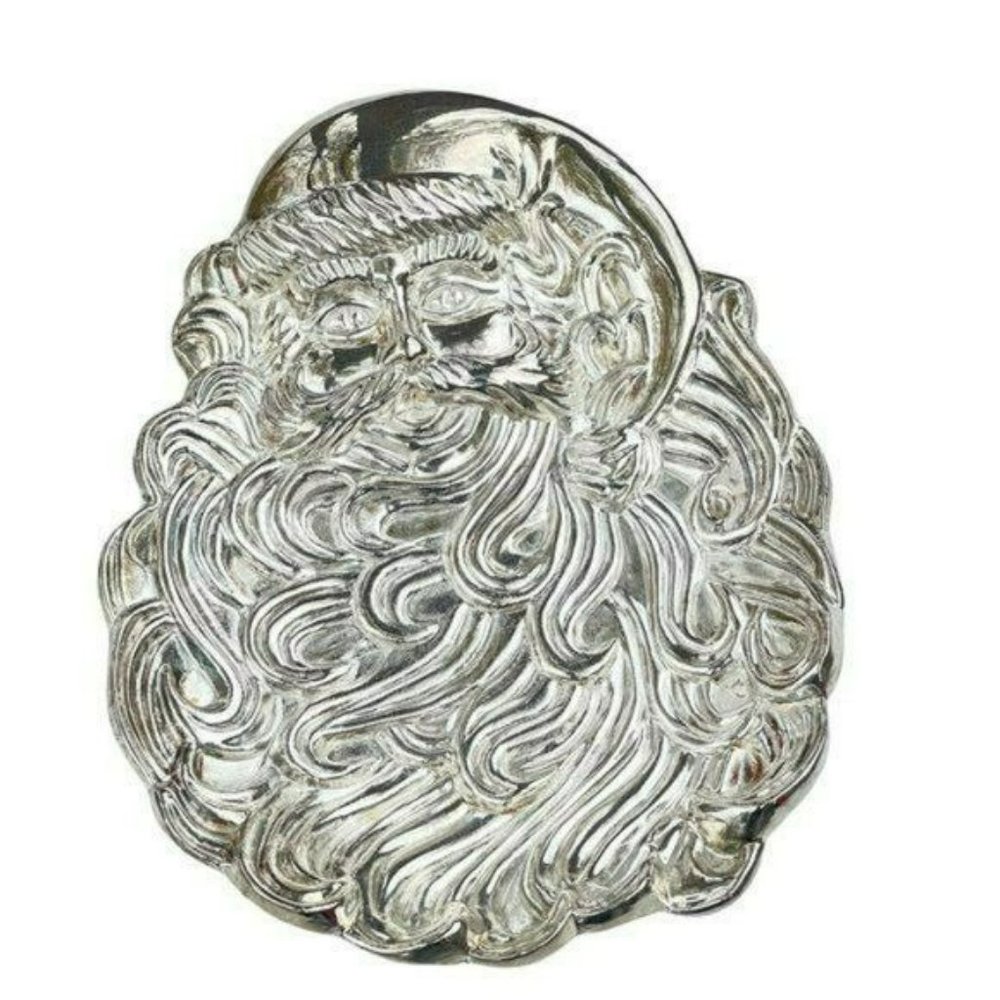International Silver Co Vintage Silver Plated Santa Clause Christmas Candy‎ Dish